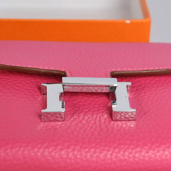 Cheap Fake Hermes Constance Wallets Togo Leather A608 Peach